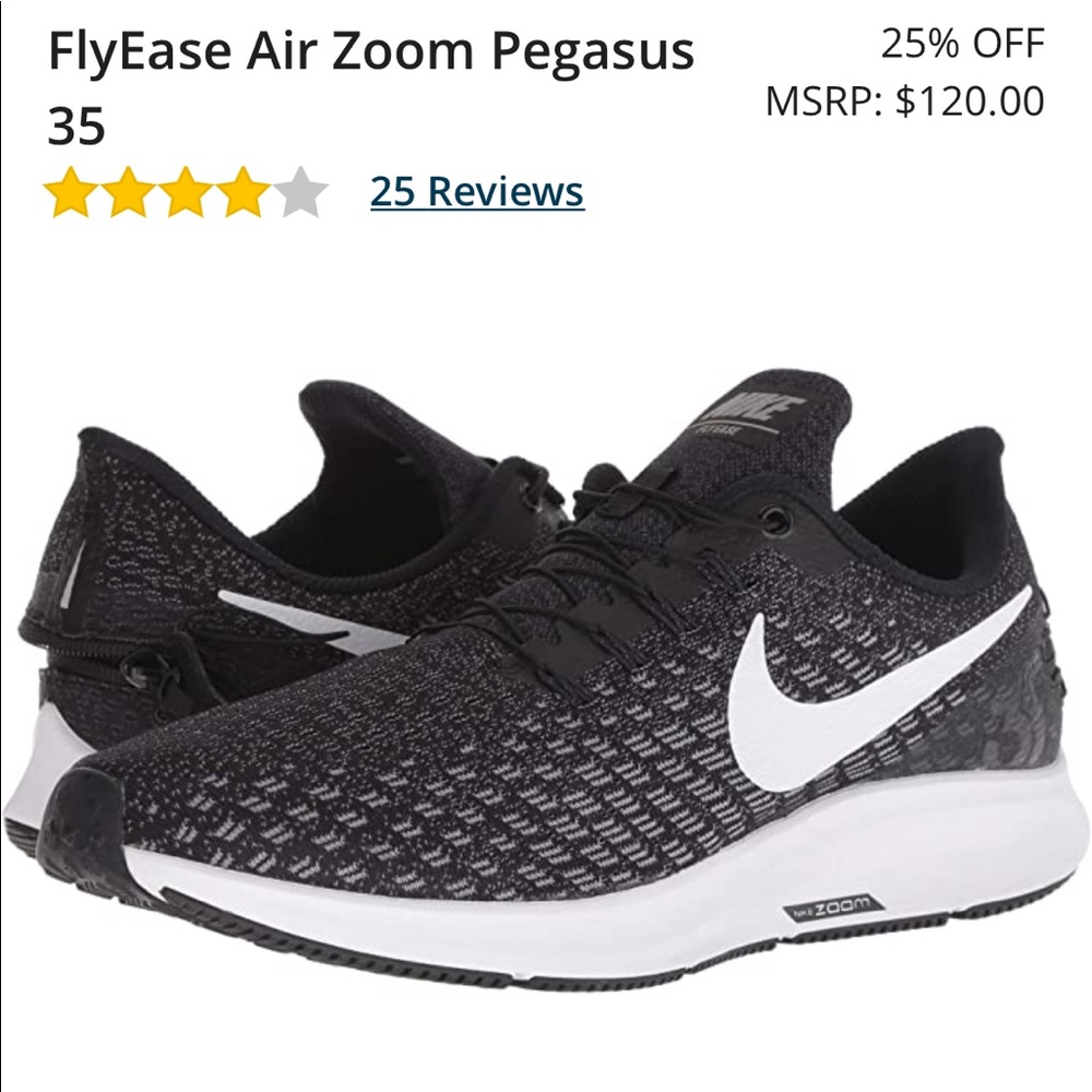 Brand new black Nike Zoom Pegasus 35